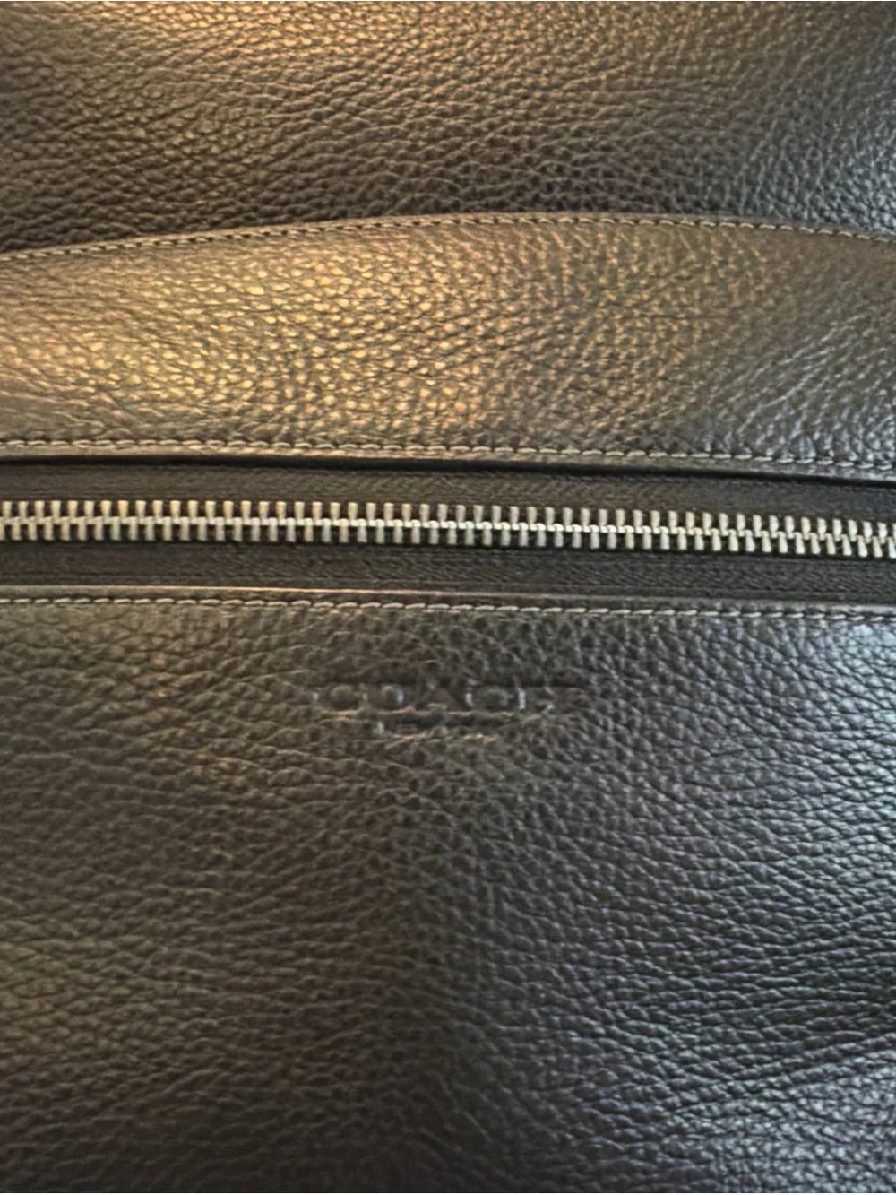 Coach Black Pebbled Leather Backpack - Picture 3 of 8